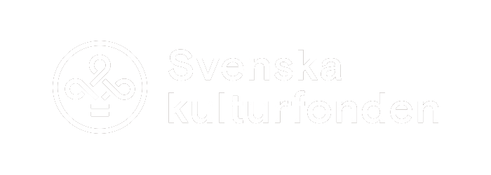 Svenska kulturfondens logotyp i vit färg