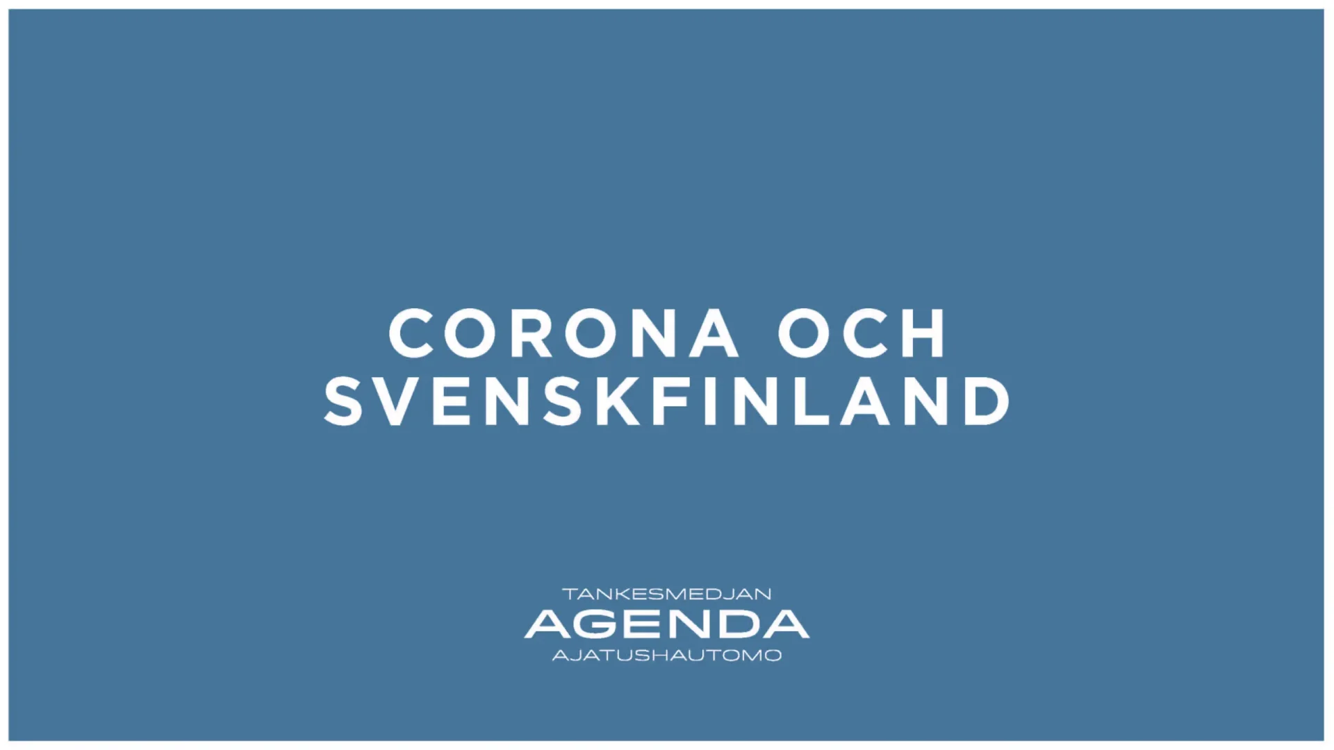 Pärmbild med texten: Corona och Svenskfinland