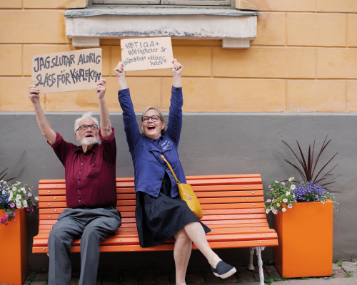 Bild på Eva Biaudet och Leo R. Hertzberg