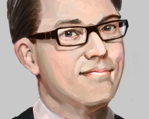 Illustration på Jimmie Åkesson