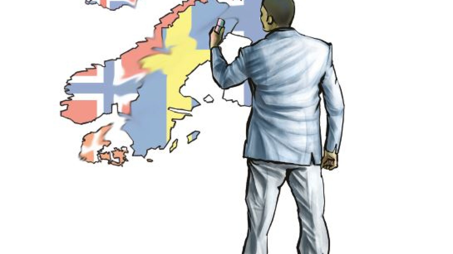Illustration över de nordiska länderna